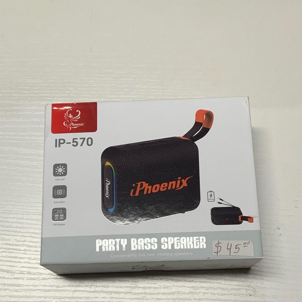 iPhoenix Black and Orange Party Bass Speaker